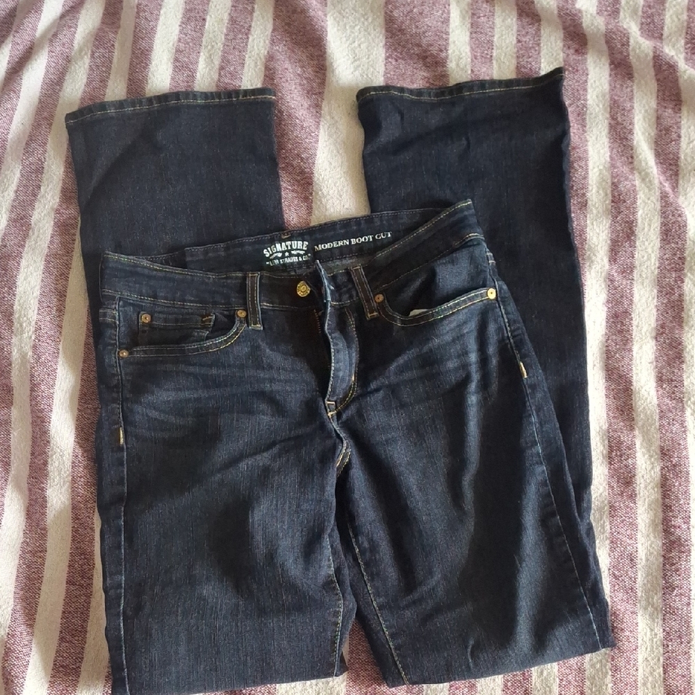 Signature by Levi Strauss Women’s Boot Cut Jeans - Dark Blue